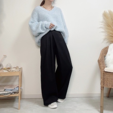 レディース　ラップ風パンツ（chico）