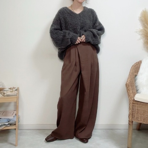 レディース　ラップ風パンツ（chico）