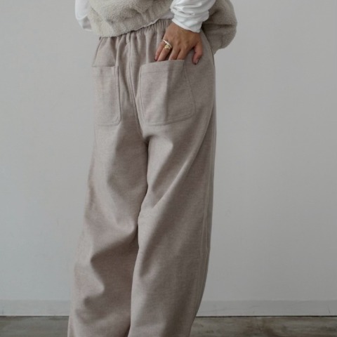 レディース　ニットカーブパンツ(hideka)