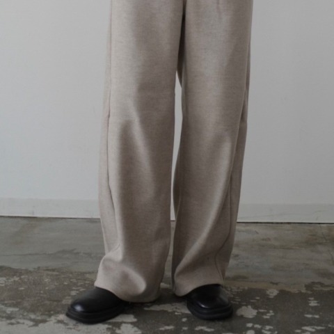 レディース　ニットカーブパンツ(hideka)