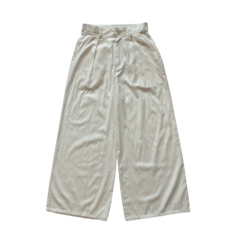 レディース　サテンストレートパンツ(hideka・高身長さん)