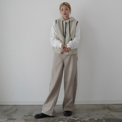 レディース　ニットカーブパンツ(hideka)