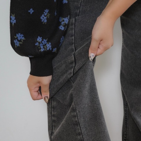 レディース　【低身長さん向け】裏起毛デニムパンツ（yuki×Taiyou）