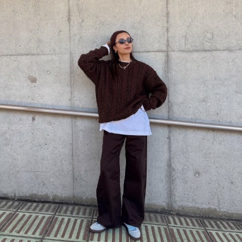 レディース　カラーバレルパンツ（kaoru）