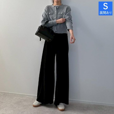 レディース　細コールテンタックワイドパンツ（misato）