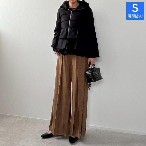 レディース　細コールテンタックワイドパンツ（misato）