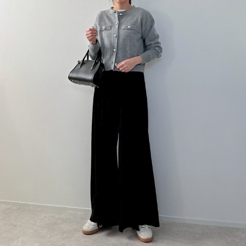 レディース　細コールテンタックワイドパンツ（misato）
