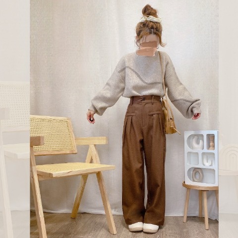 レディース　フロントポケットデザインワイドパンツ（akane）