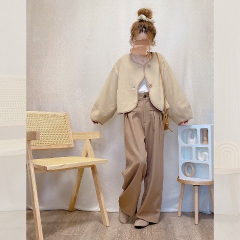 レディース　フロントポケットデザインワイドパンツ（akane）