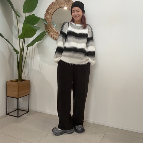 【高身長さん向け】レディース起毛ワイドパンツ（saori）