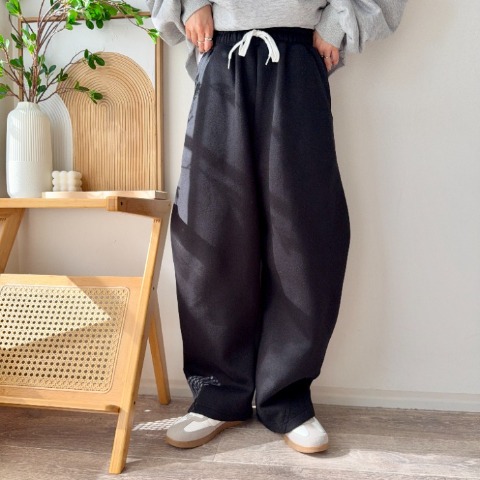 レディース　裏起毛スウェットカーブパンツ（MAYO）