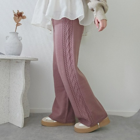 レディース　サイドケーブルラインパンツ（りんご）