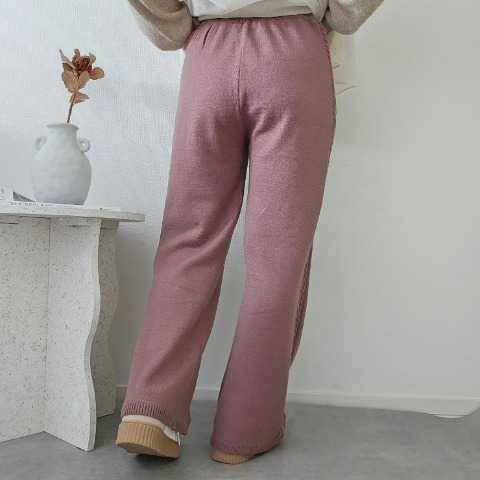 レディース　サイドケーブルラインパンツ（りんご）