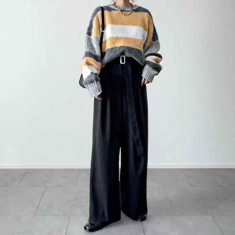 レディース　メルトンワイドパンツ（yumi）