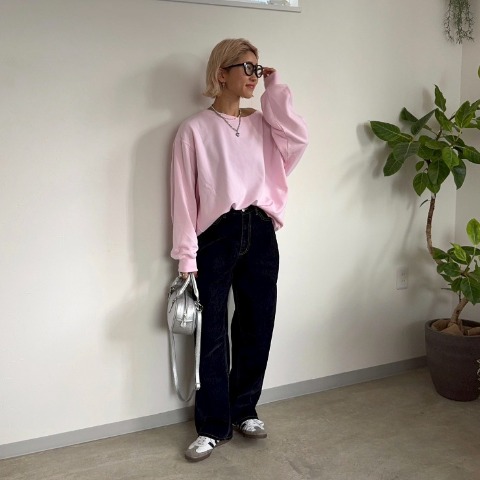 レディース　フロッキーデニムパンツ（anna）