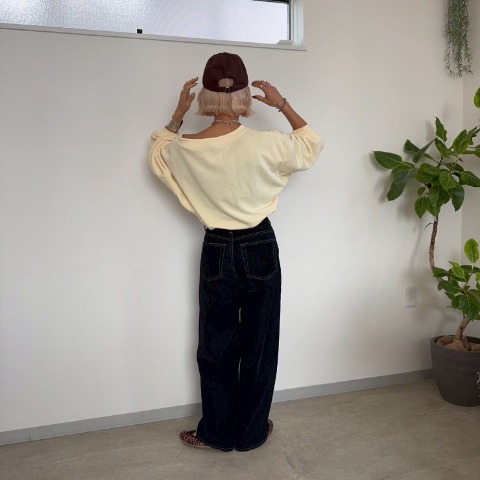 レディース　フロッキーデニムパンツ（anna）