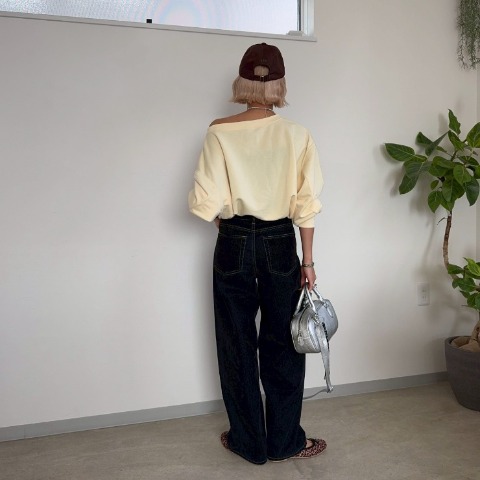 レディース　フロッキーデニムパンツ（anna）