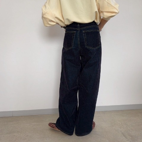 レディース　フロッキーデニムパンツ（anna）