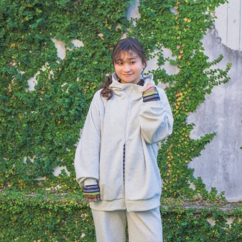 レディース　襟2WAYダンボールパーカ（Taiyou）