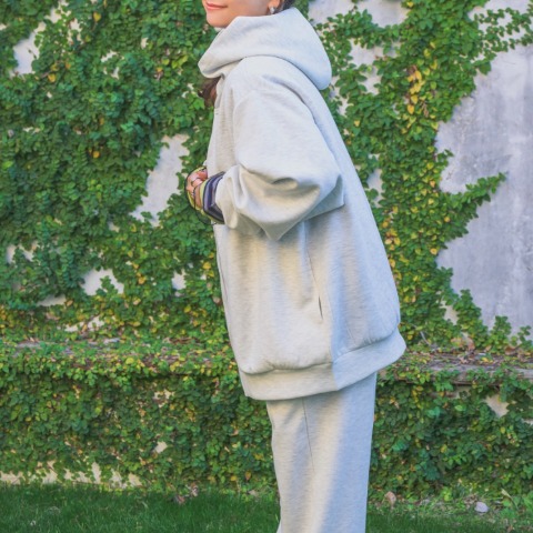 レディース　襟2WAYダンボールパーカ（Taiyou）