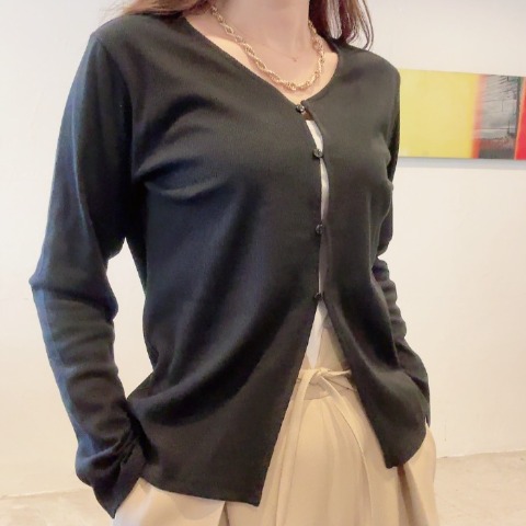 レディース　2WAY Vネックカーディガン（chico）