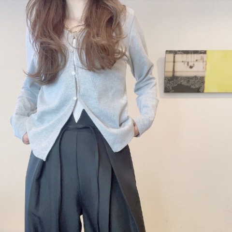 レディース　2WAY Vネックカーディガン（chico）