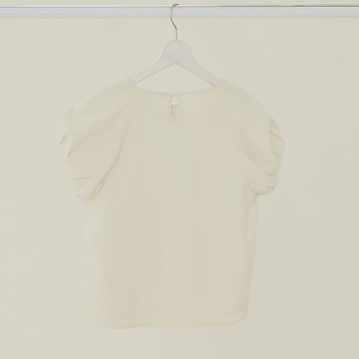 シーマリーcccmalie パフスリーブ長袖ブラウスホワイト