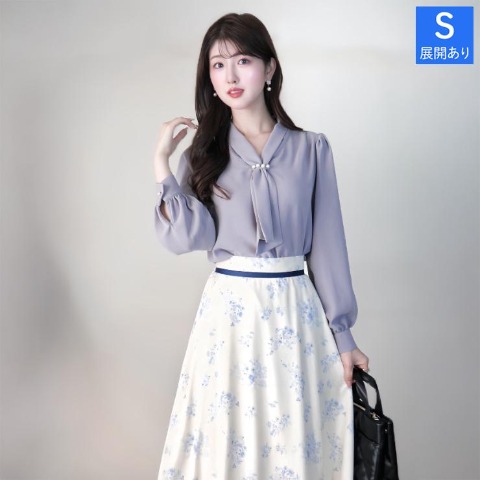 レディース　ボウタイブラウス（門脇伶奈）