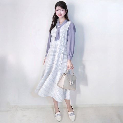 レディース　ボウタイブラウス（門脇伶奈）