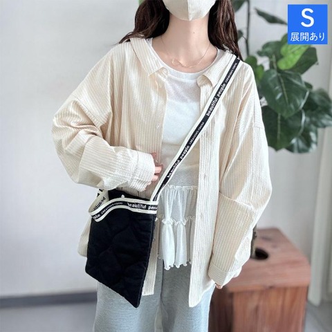 レディース　マルチウェイストライプシャツ（TOMO）