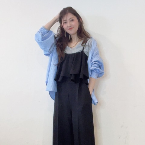 レディース　ストライプシャツ（chico）