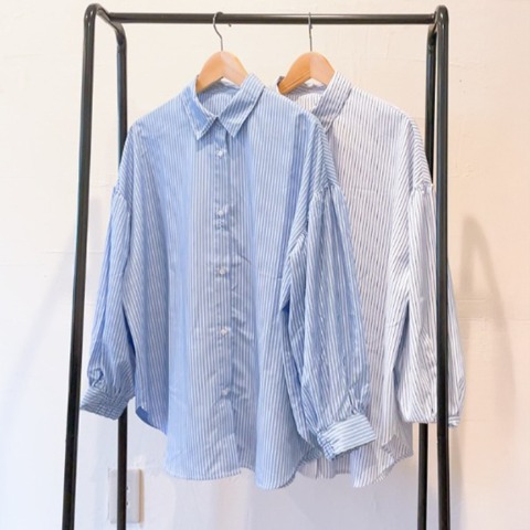 レディース　ストライプシャツ（chico）