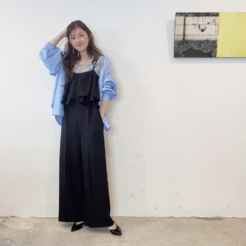 レディース　ストライプシャツ（chico）