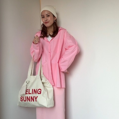 レディース　カラーシャツ（saori）