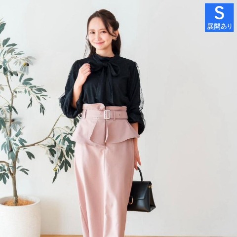 レディース　チュールドッキング2WAYブラウス（serimash）