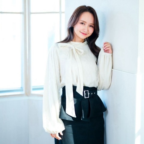 レディース　チュールドッキング2WAYブラウス（serimash）