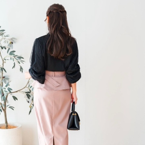 レディース　チュールドッキング2WAYブラウス（serimash）