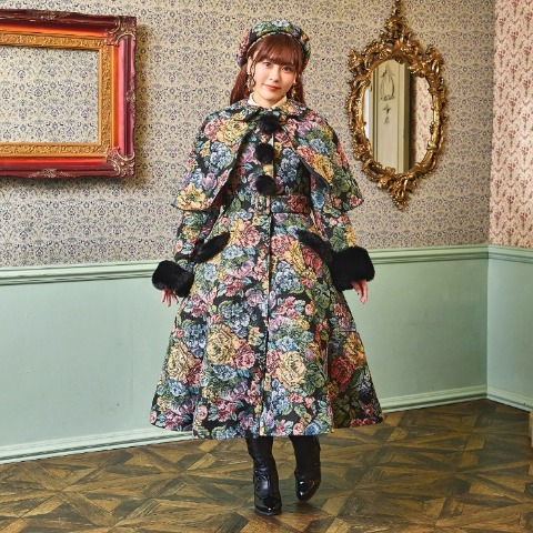 レディース　ノエル・ド・メモワール 花柄ゴブランケープ（くる実）