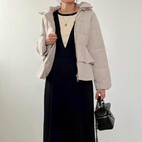 レディース　ペプラム中綿ジャケット(misato)