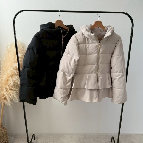 レディース　ペプラム中綿ジャケット(misato)