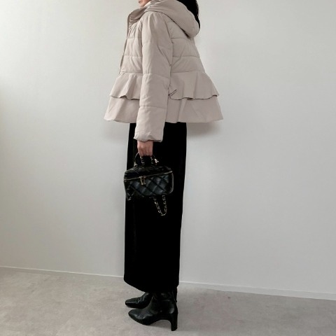 レディース　ペプラム中綿ジャケット(misato)