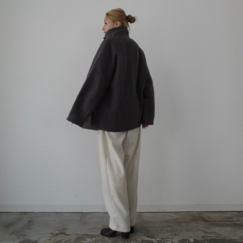 レディース　スタンドカラーコート(hideka)