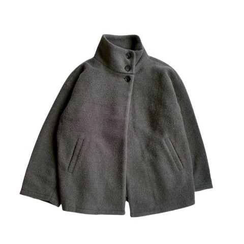 レディース　スタンドカラーコート(hideka)