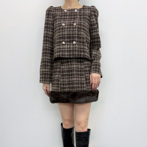 レディース　ツイードジャケット（yuki)