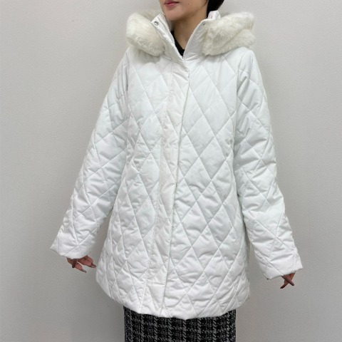 レディース　ベルト付き中綿コート（yuki）