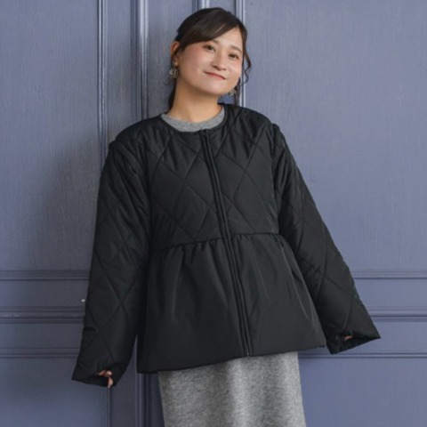レディース　ペプラムキルトジャケット（yuki×Taiyou）