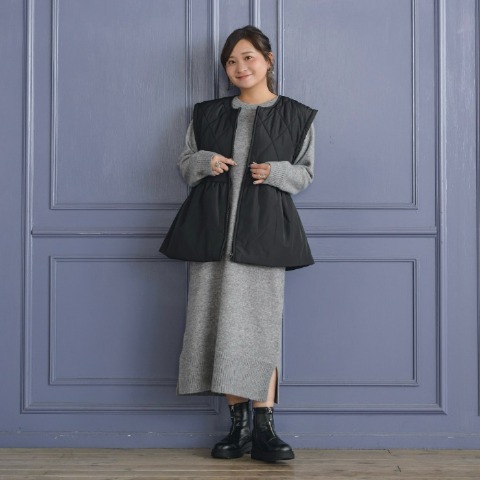 レディース　ペプラムキルトジャケット（yuki×Taiyou）