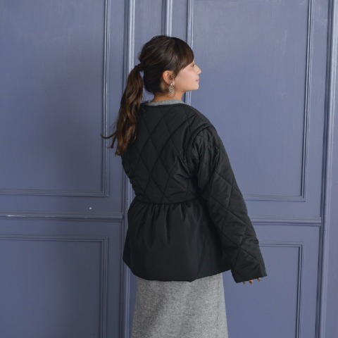 レディース　ペプラムキルトジャケット（yuki×Taiyou）