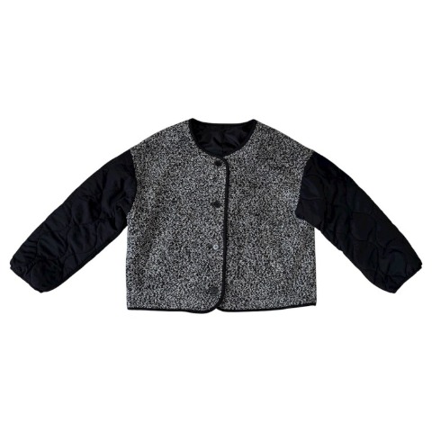 レディース　ブークレー×キルティング切り替えブルゾン（ちょこび）