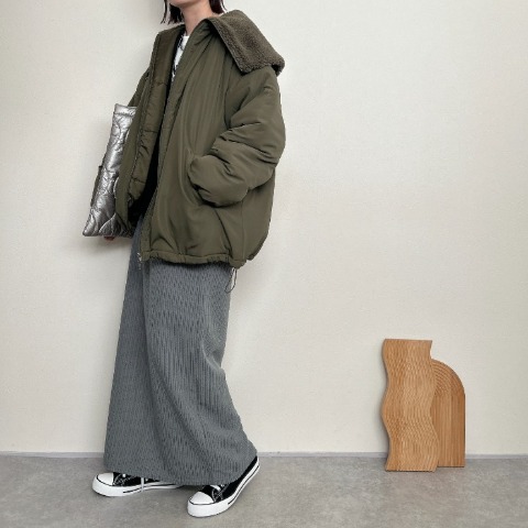 レディース　ボア襟ミリタリージャケット （rumi）